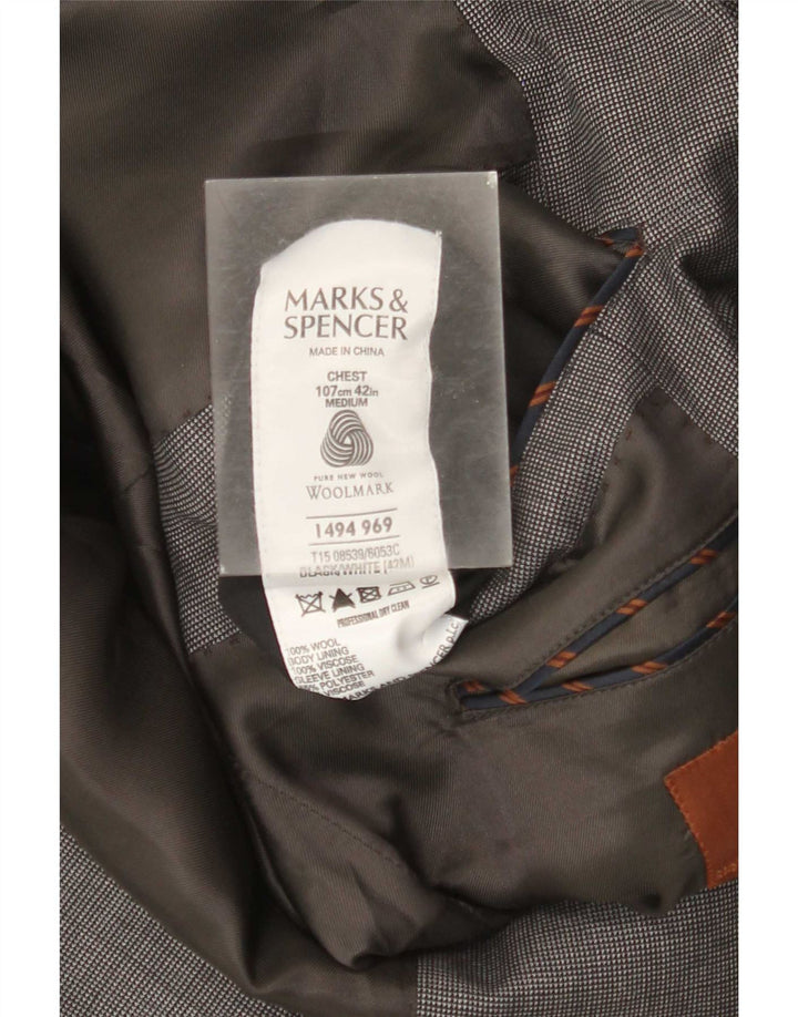 Marks & Spencer Veste blazer à 2 boutons pour homme UK 42 Grande laine grise