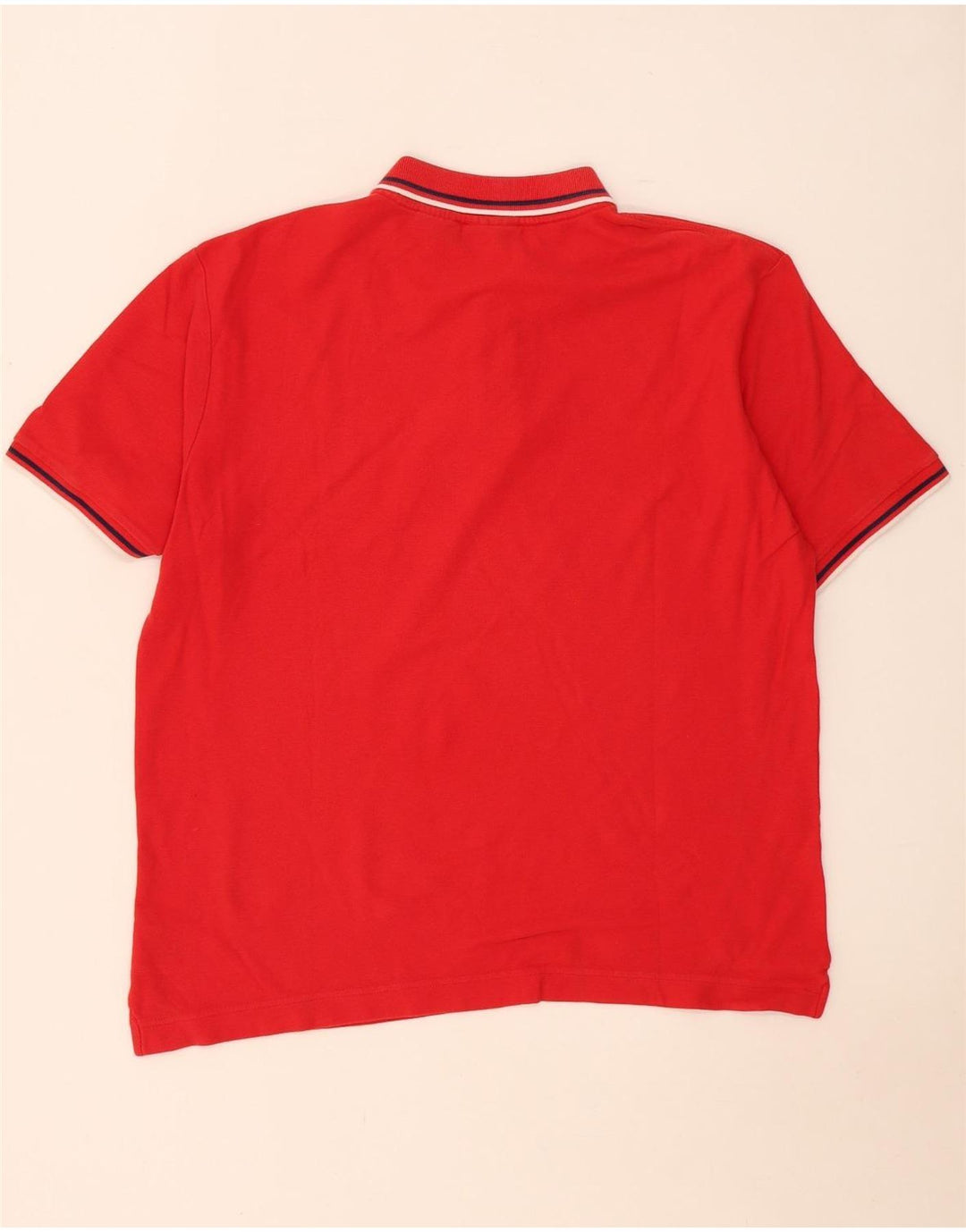 Fila Polo Homme XL Rouge Rayé Coton