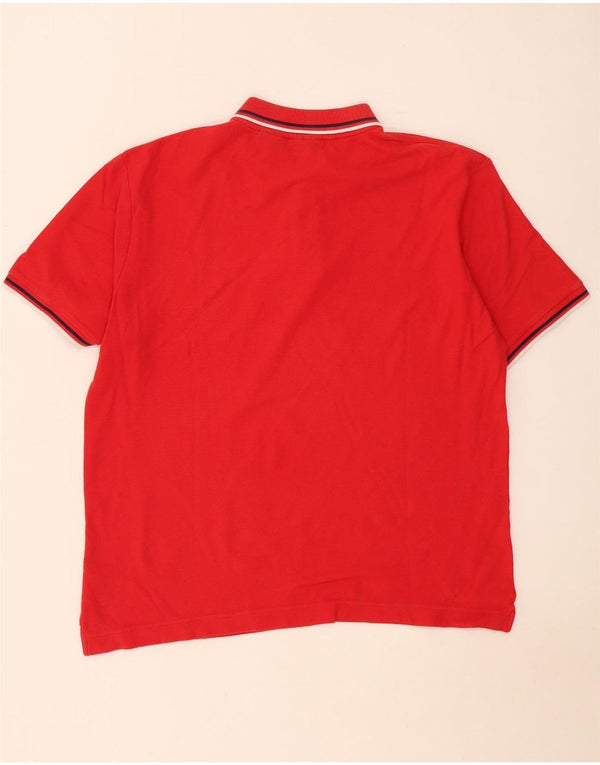 Fila Polo Homme XL Rouge Rayé Coton
