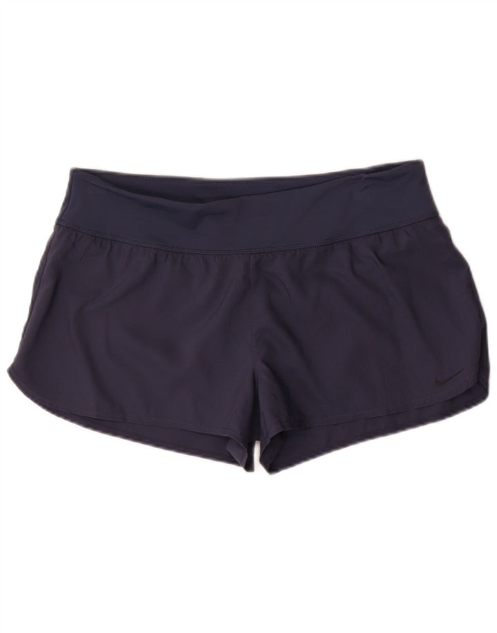 Nike Short de sport pour femme UK 16 Large Bleu marine Polyester