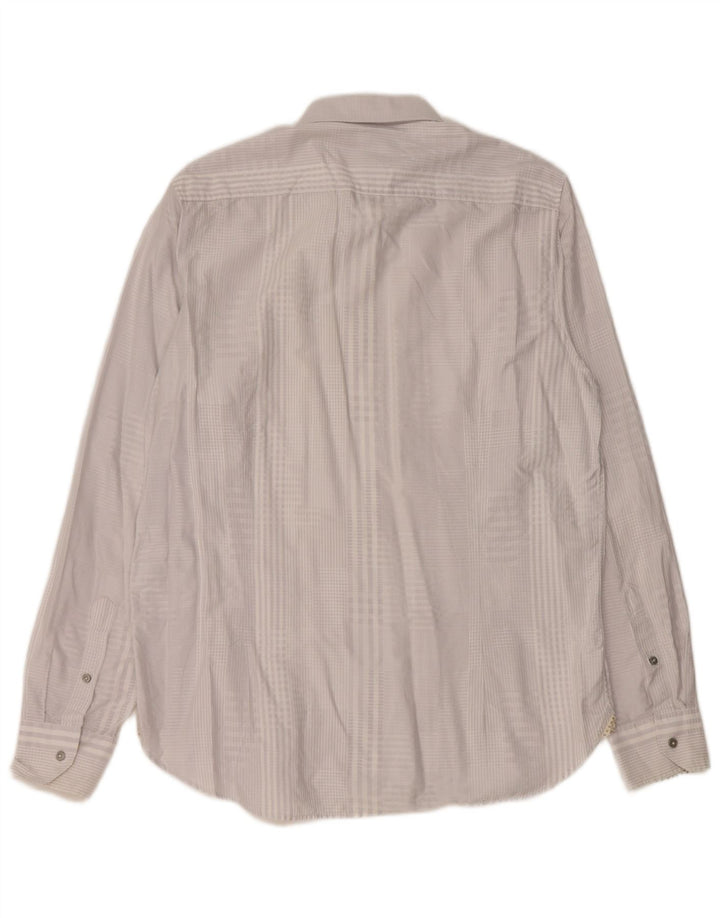 Ted Baker Chemise Homme Taille 16,5 Grand Coton Vichy Gris