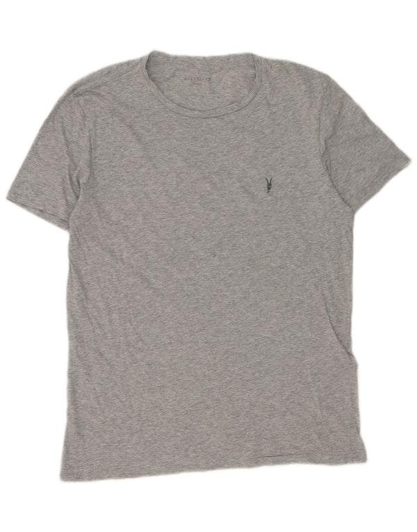 All Saints T-Shirt Homme Gris Moyen Moucheté Coton