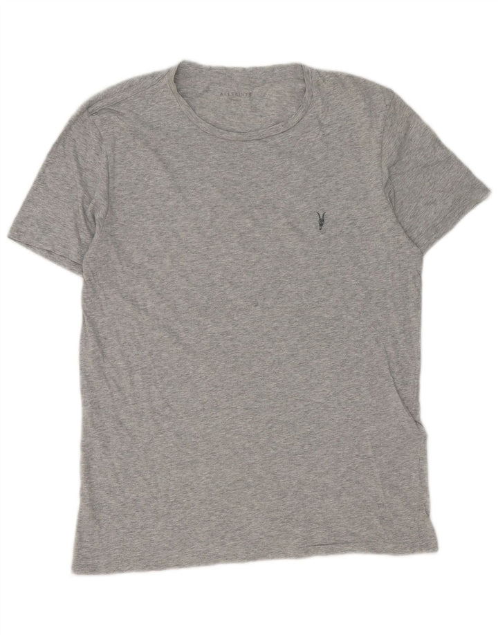 All Saints T-Shirt Homme Gris Moyen Moucheté Coton