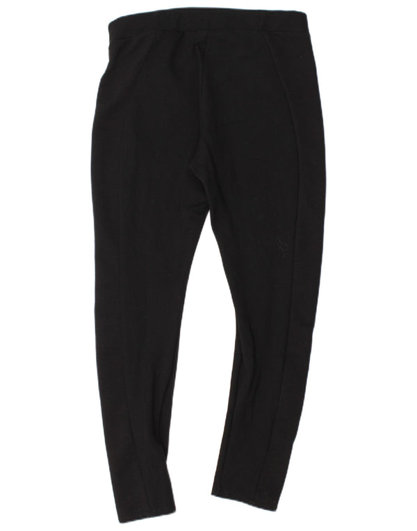 Zara Leggings Femme UK 14 Large Noir Viscose