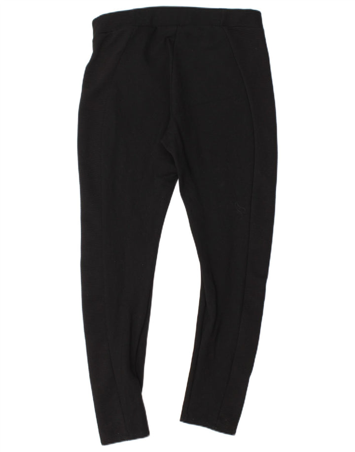 Zara Leggings Femme UK 14 Large Noir Viscose