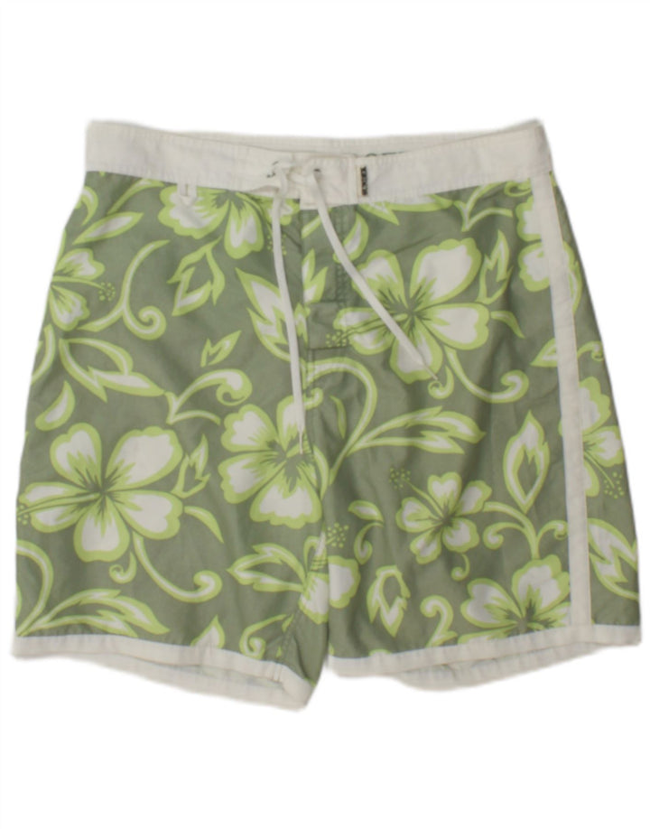 Sundek Short de bain pour homme en polyester à motif floral vert