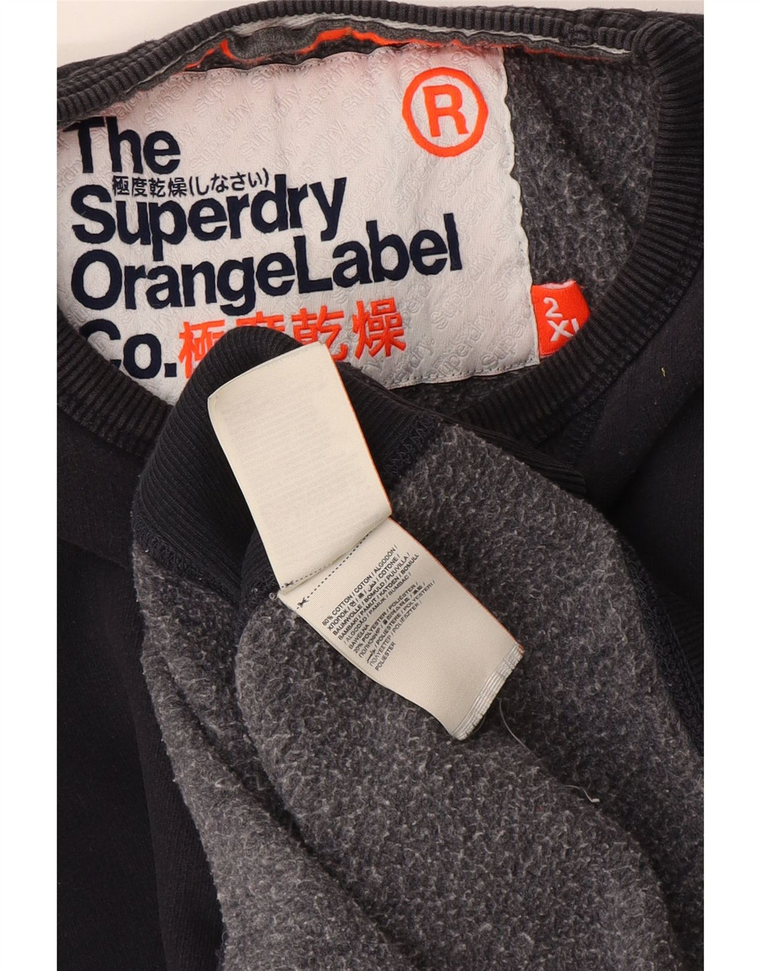 Superdry Sweat-shirt pour homme 2XL Noir Coton