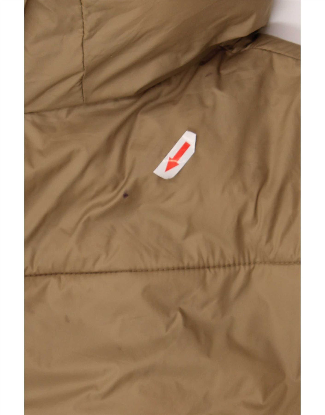 Zara Veste matelassée à capuche pour femme UK 20 2XL Beige Polyester