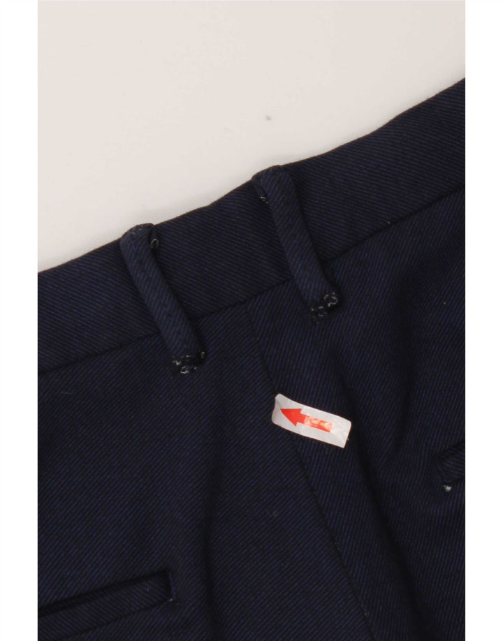 Zara Short Chino Homme EU 42 Large W32 Bleu Marine Viscose