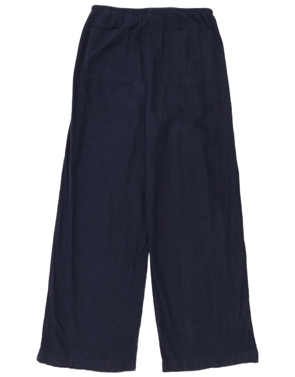 Marks & Spencer Pantalon large pour femme UK 12 Medium W30 L30 Bleu marine