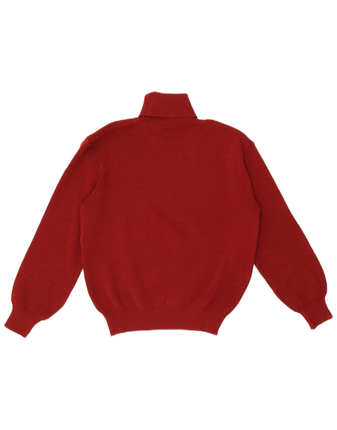 VINTAGE Womens Roll Neck Jumper Sweater UK 14 Medium Red