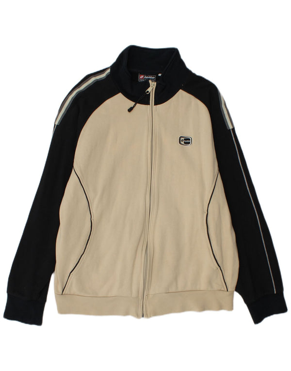 Lotto Veste de survêtement pour homme en coton color block Beige Large