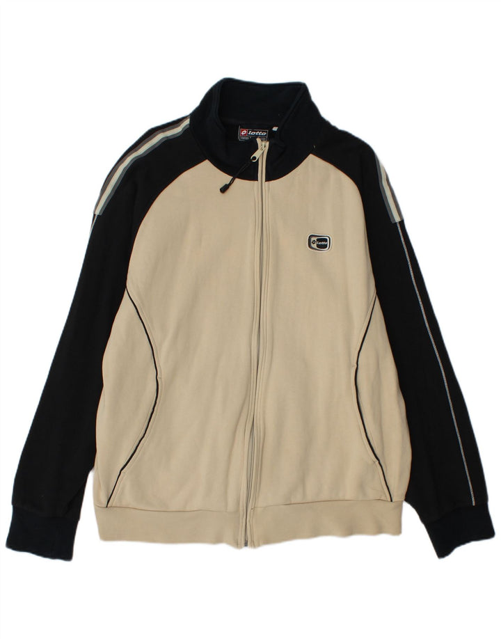 Lotto Veste de survêtement pour homme en coton color block Beige Large