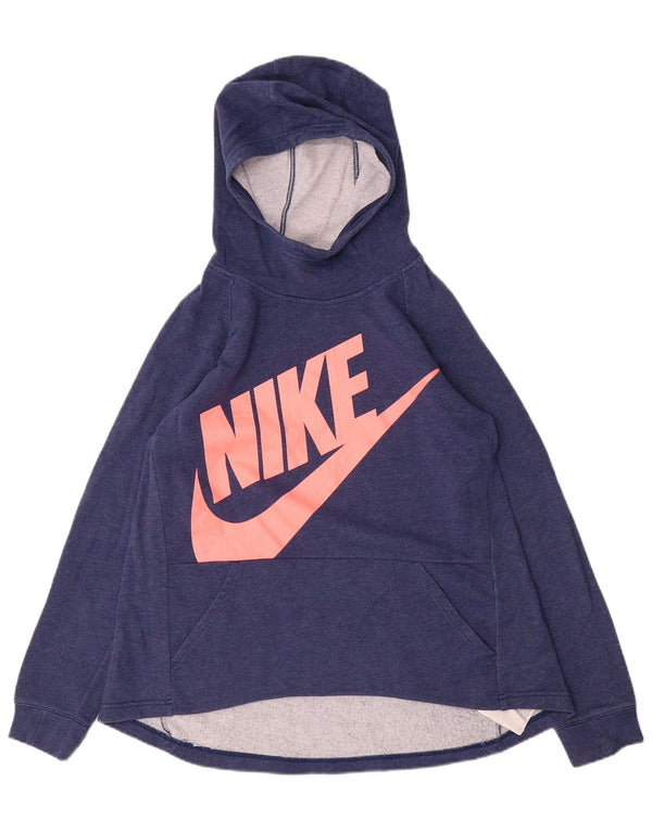 Nike Pull à capuche graphique pour fille 13-14 ans XL Bleu marine Coton