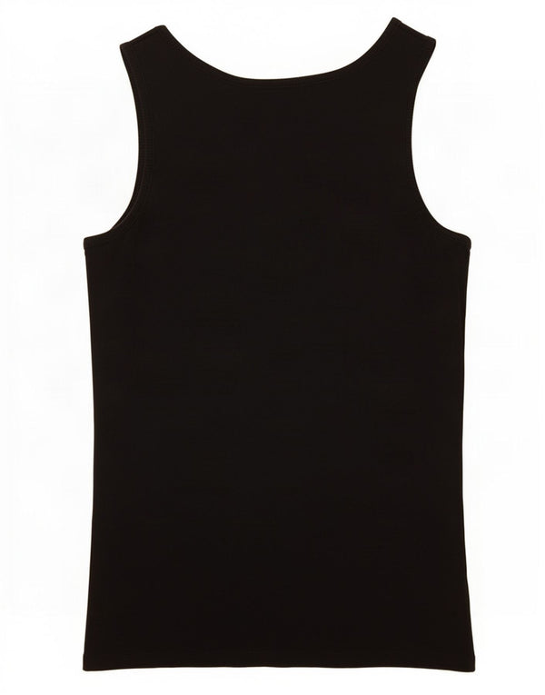 Guess Débardeur Graphique Femme UK 12 Coton Noir Moyen