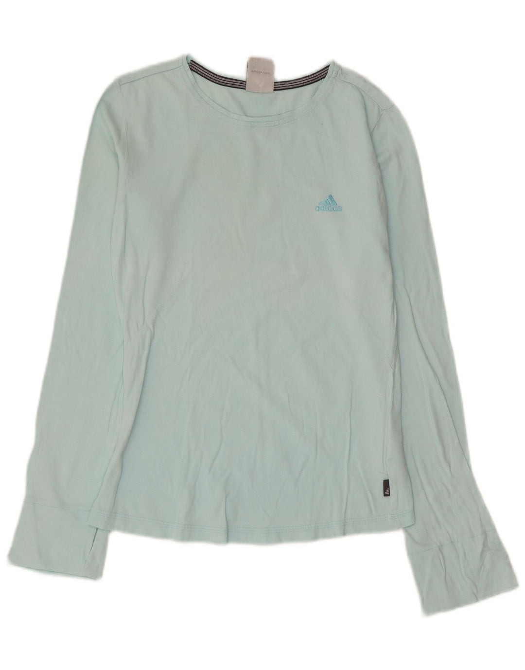 ADIDAS Haut à manches longues pour femme UK 10 Petit Bleu Coton