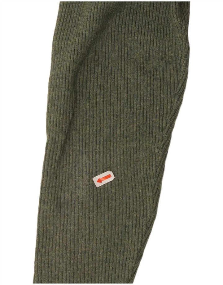 MARKS & SPENCER Pull col V pour femme UK 16 Large Vert Polyester