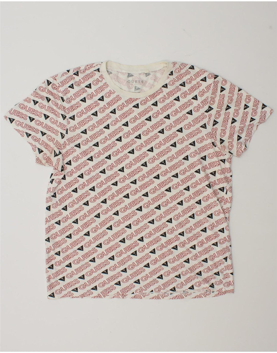 Guess T-shirt graphique pour hommes, grand, blanc