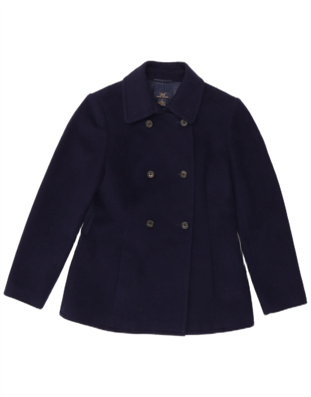 Brooks Brothers Caban Femme US 2 XS Bleu Marine Laine