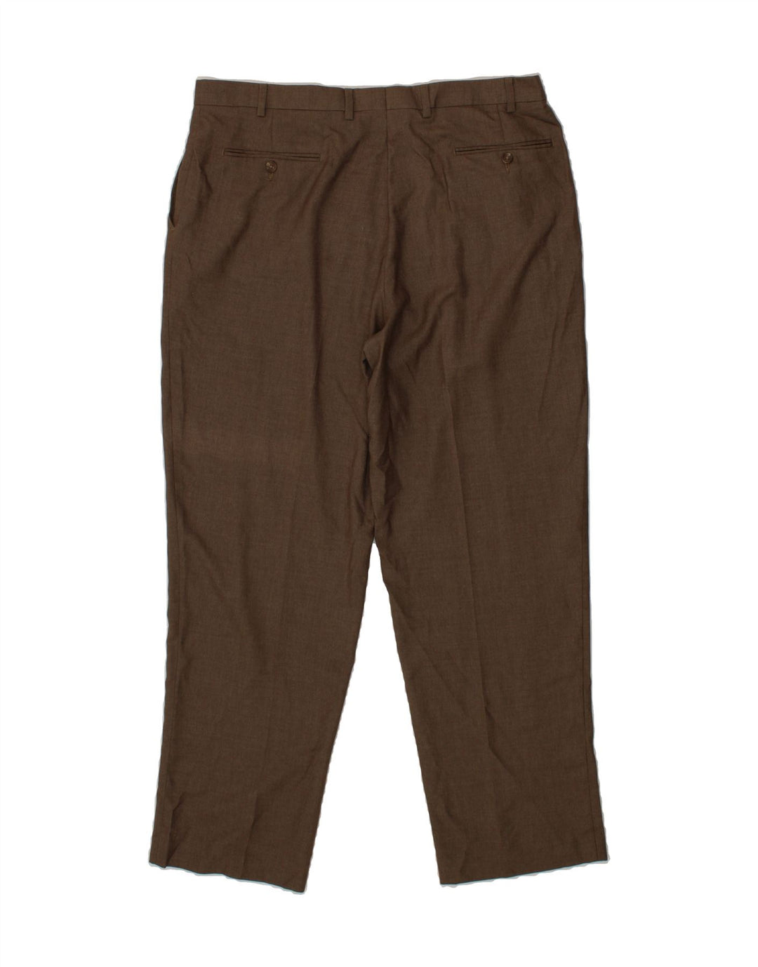 IZOD Mens Slim Suit Trousers W38 L32 Brown Cotton Vintage Izod and Second-Hand Izod from Messina Hembry 