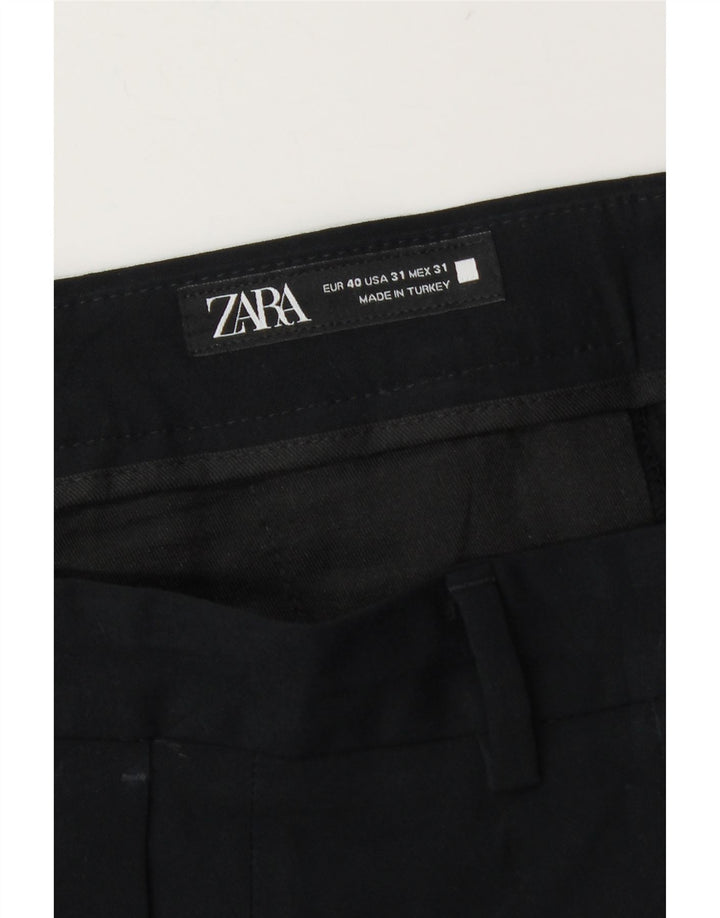 Zara Pantalon Chino Slim Homme EU 40 Medium W31 L28 Noir