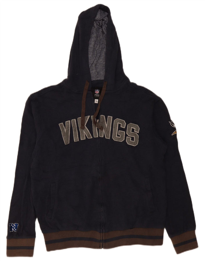 NFL Vikings Graphic Sweat à capuche zippé pour homme Bleu marine moyen Colourblock