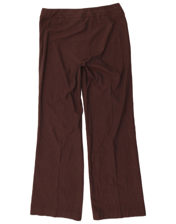 Marks & Spencer Pantalon décontracté à jambe large pour femme UK 14 Large W32 L34 Marron
