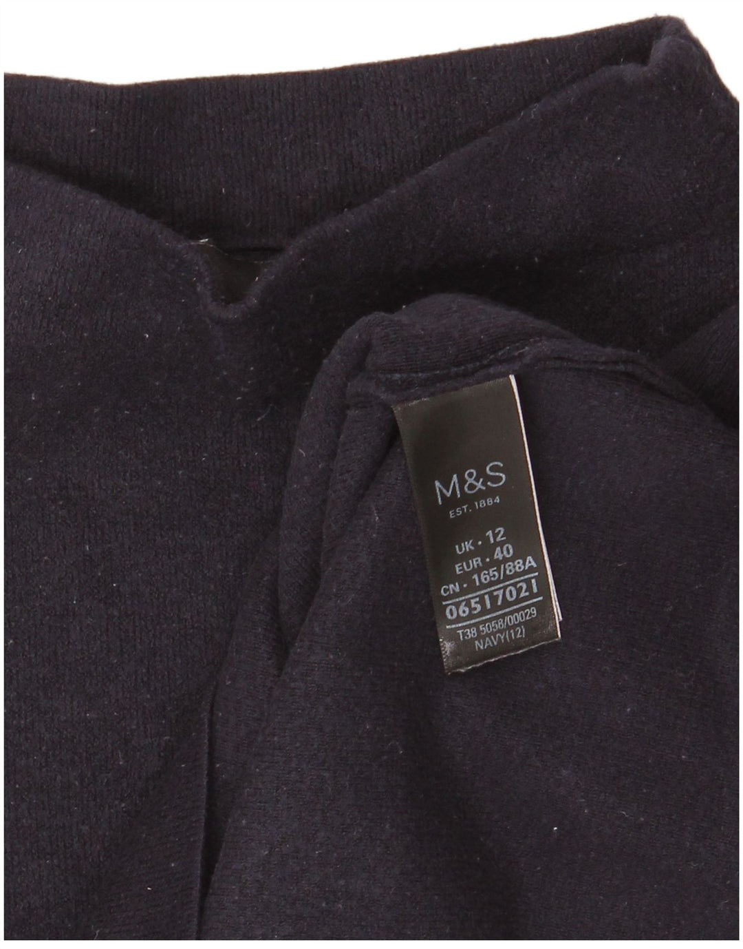 Marks & Spencer Haut à manches longues pour femme UK 42 Bleu marine moyen Viscose