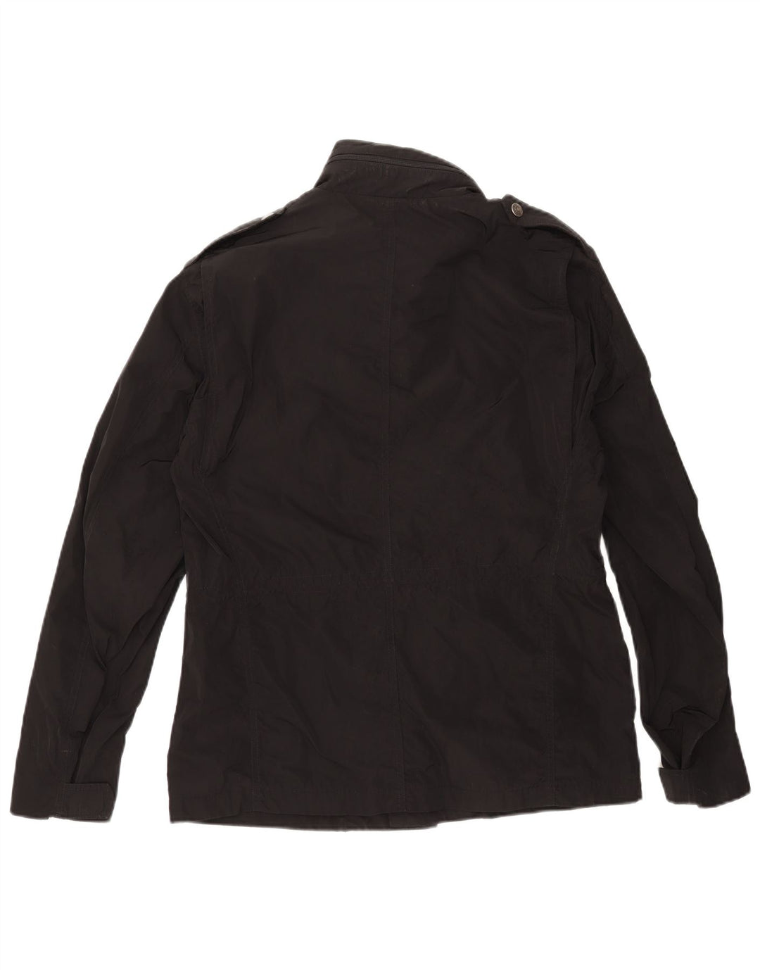 Calvin Klein Jeans Mens Military Jacket UK 40 Large Black Polyester
