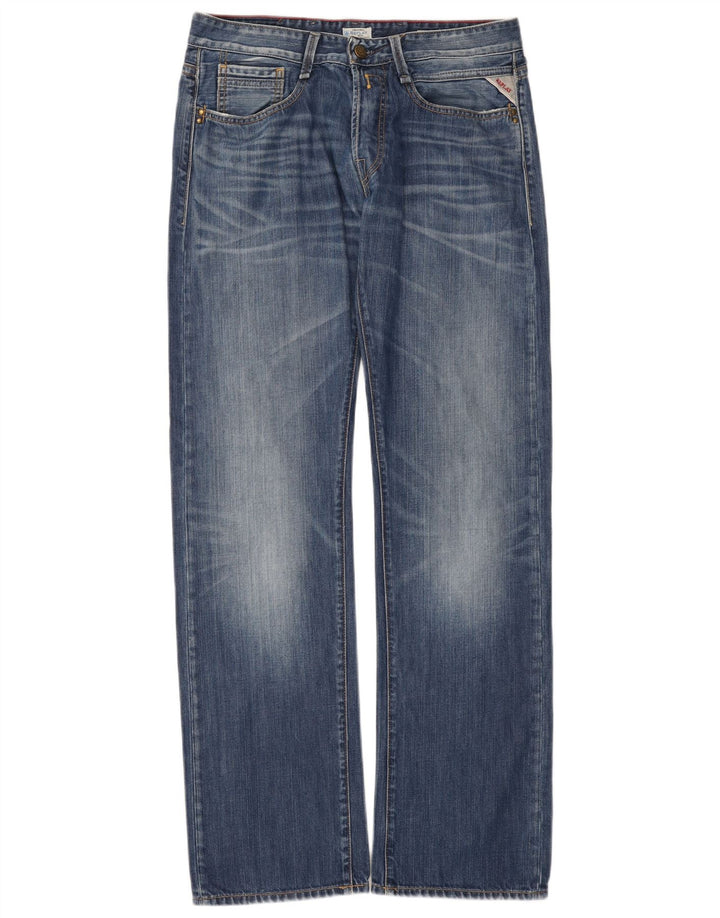 REPLAY Jean droit homme W32 L34 bleu coton