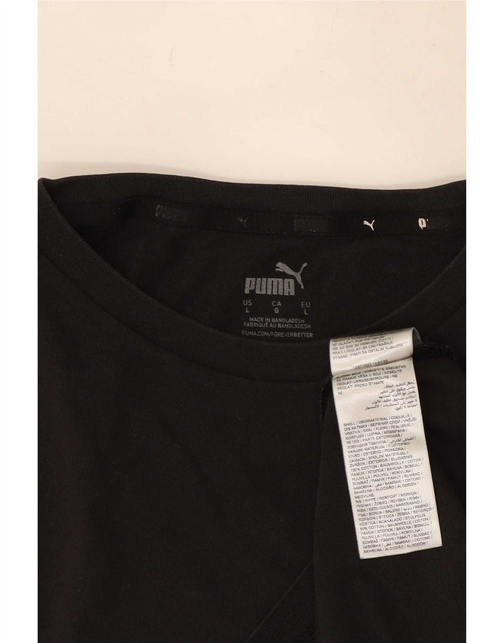 Puma T-shirt graphique pour hommes, grand, noir, coton