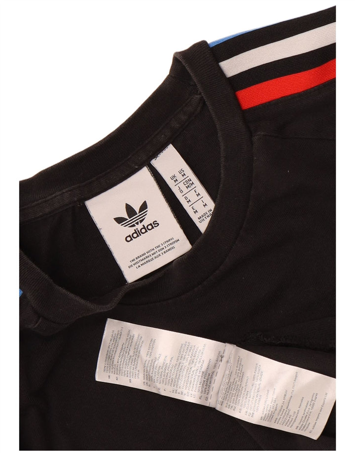 Adidas T-shirt graphique pour homme en coton noir moyen