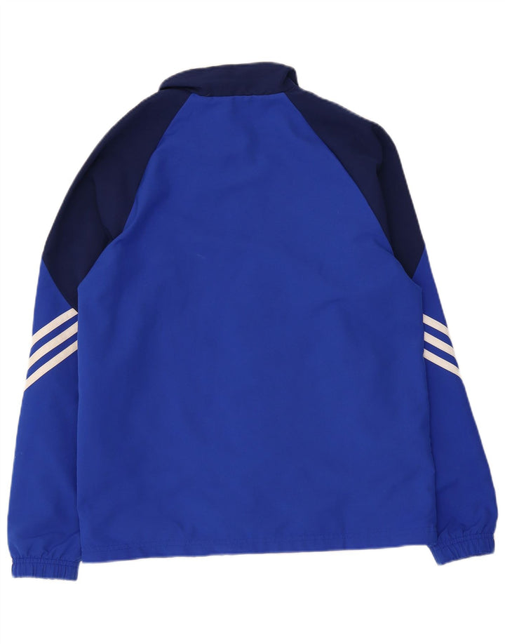Adidas Veste de survêtement pour garçon 15-16 ans XL Bleu Colorblock Polyester