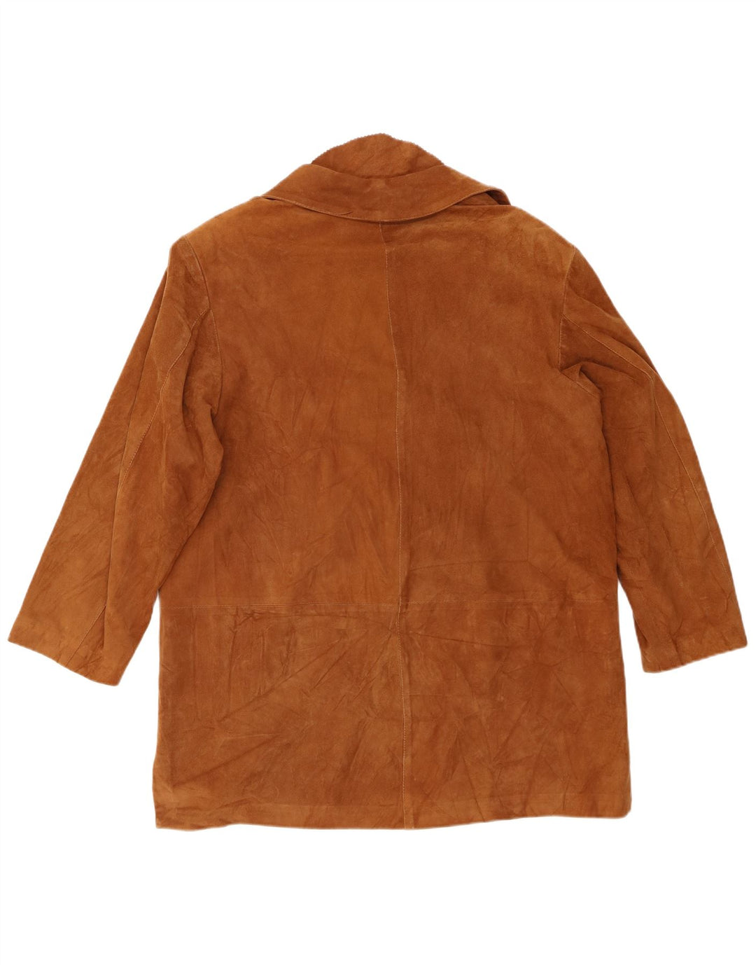 Diletta Lelli Manteau en daim pour femme UK 20 2XL Cuir marron