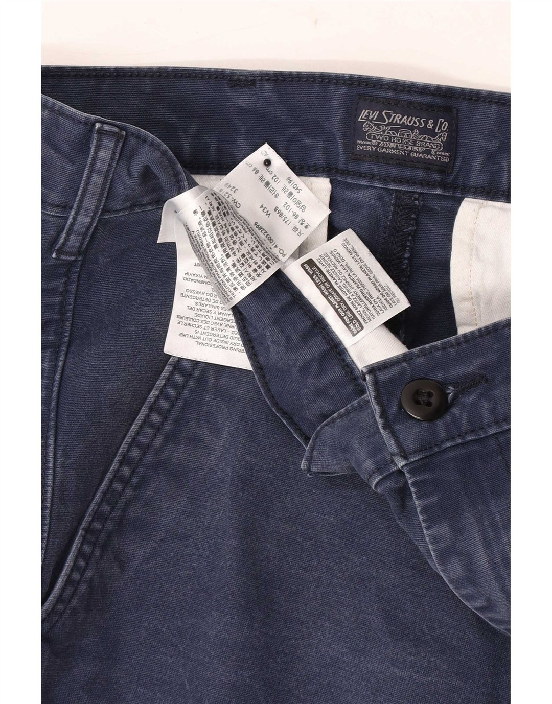Levi's Short Chino Homme W34 Large Bleu Marine Coton