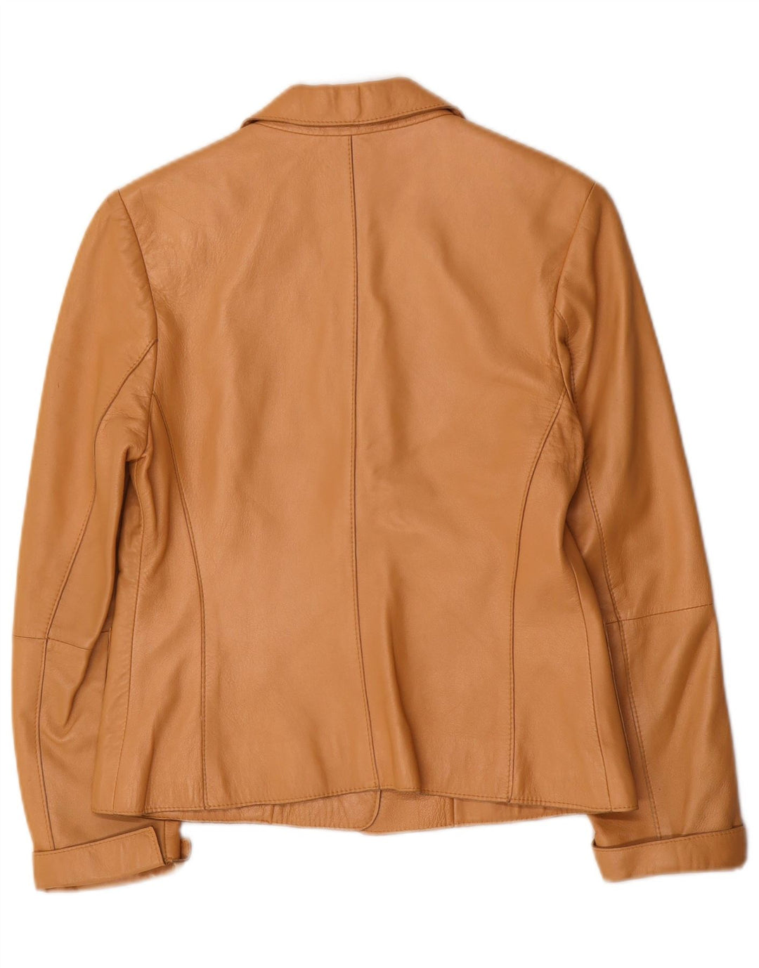 Jake's Veste blazer en cuir à 2 boutons pour femme UK 10 Petit cuir beige