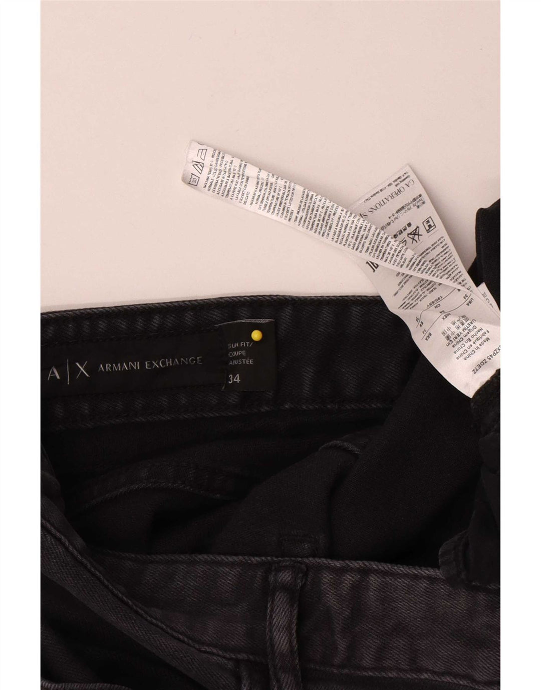 Armani Exchange Jean Slim Homme W34 L33 Coton Noir