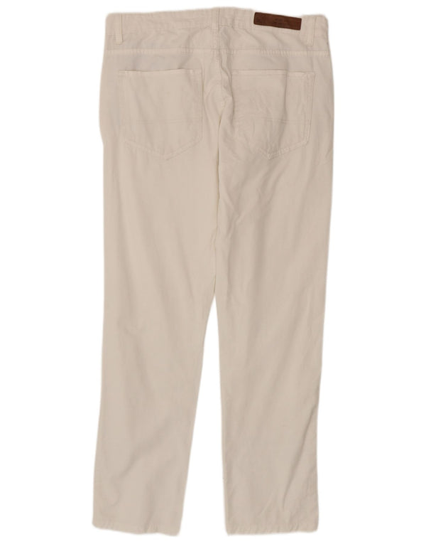 Zara Pantalon décontracté slim pour homme EU 42 Large W32 L32 Blanc
