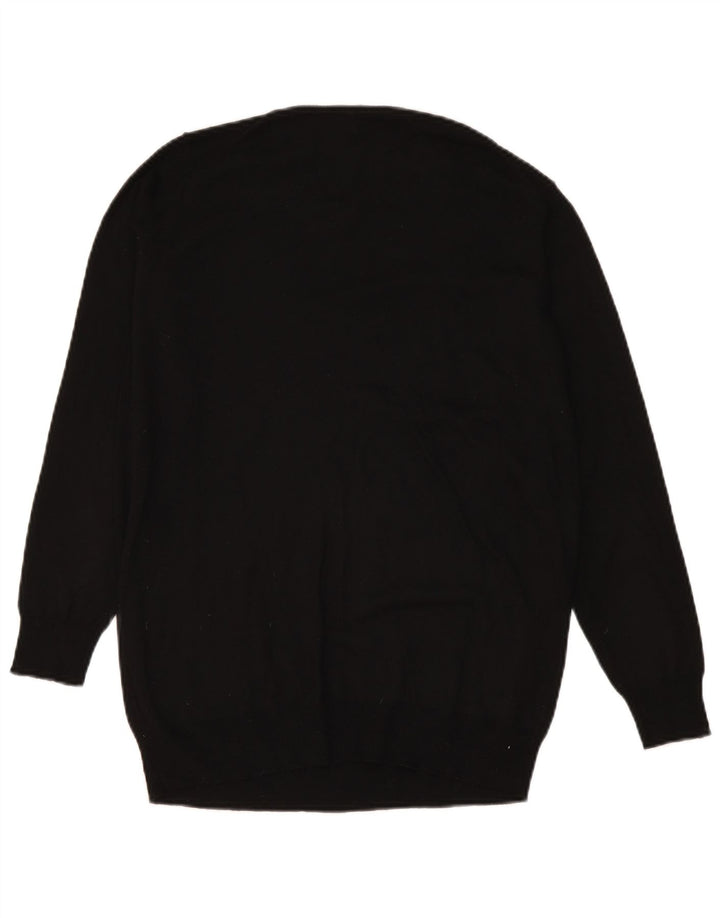 Zara Pull à col rond pour femme UK 14 Noir moyen