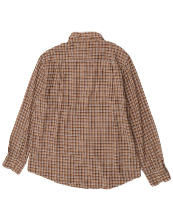 Charro Chemise Flanelle Homme XL Beige Carreaux Coton