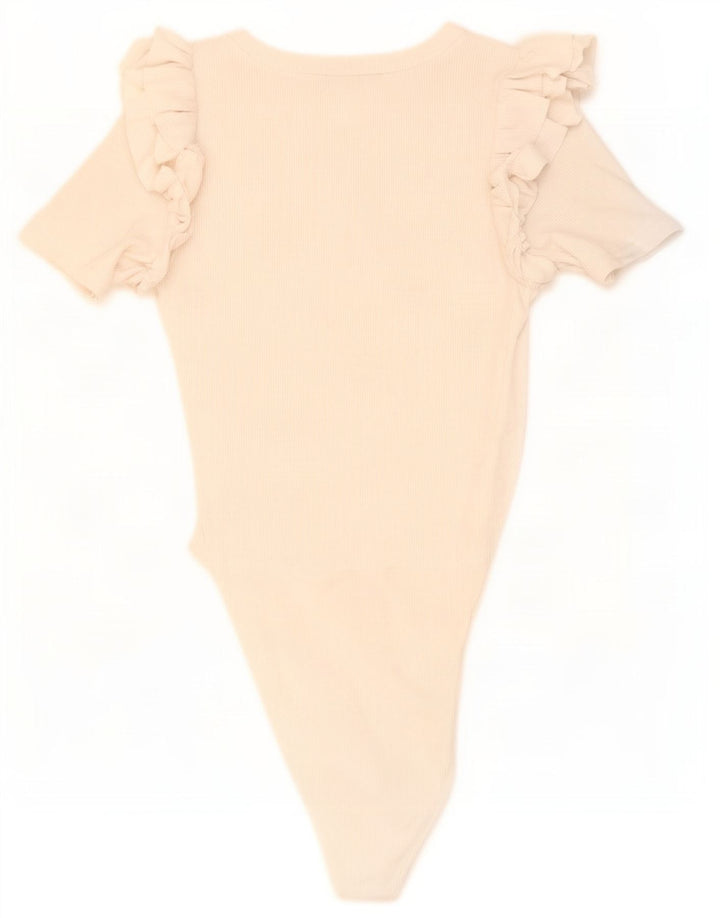 Zara Body Femme UK 12 Medium Off White Coton