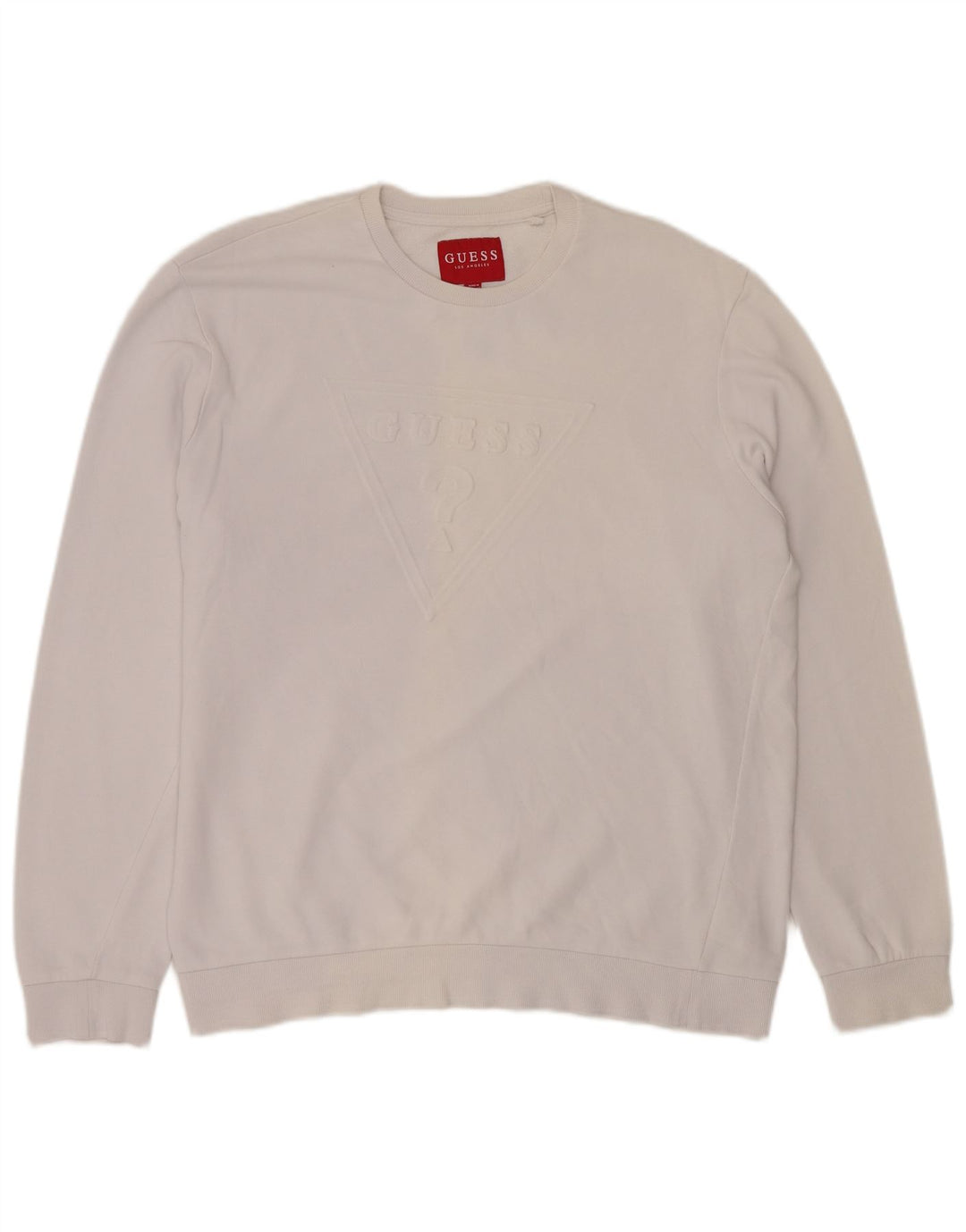 Guess Sweat-Shirt Graphique Homme XL Coton Blanc Cassé