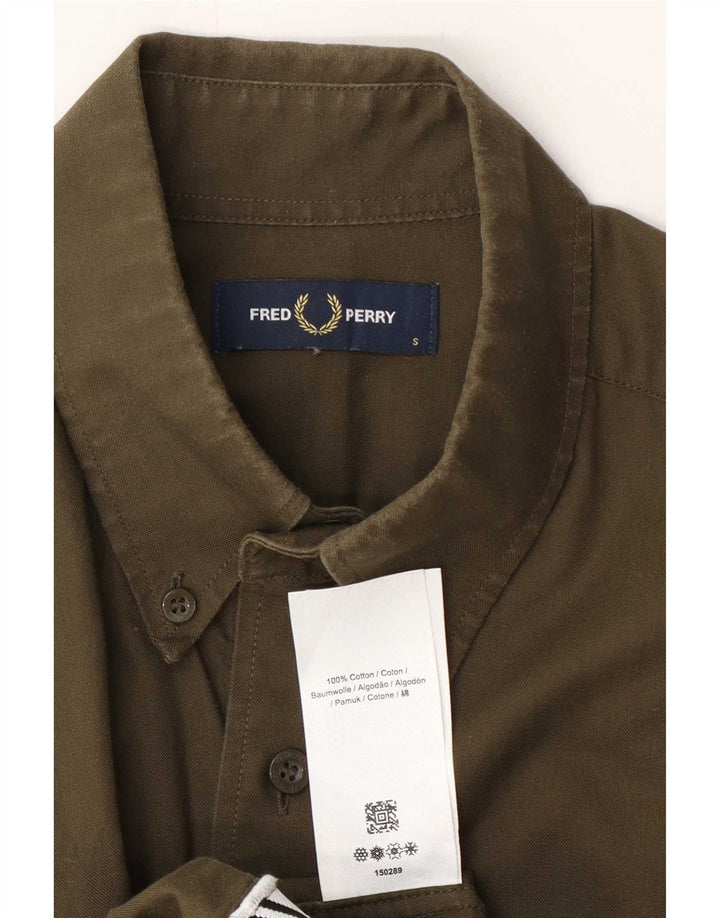 Fred Perry Chemise Homme Petit Kaki Coton