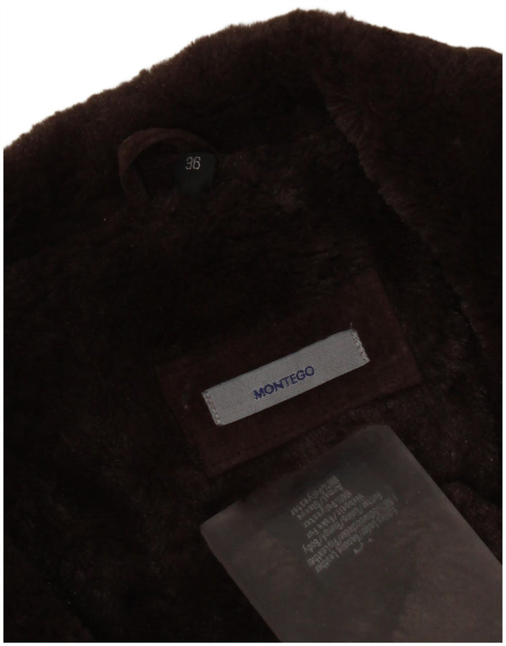 Montego Veste en peau de mouton pour femme EU 36 Petit cuir marron