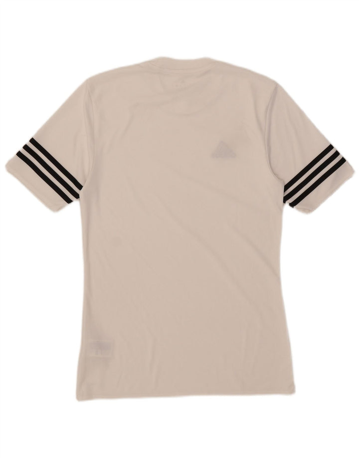 Adidas Hommes Climalite T-Shirt Haut Petit Blanc Polyester