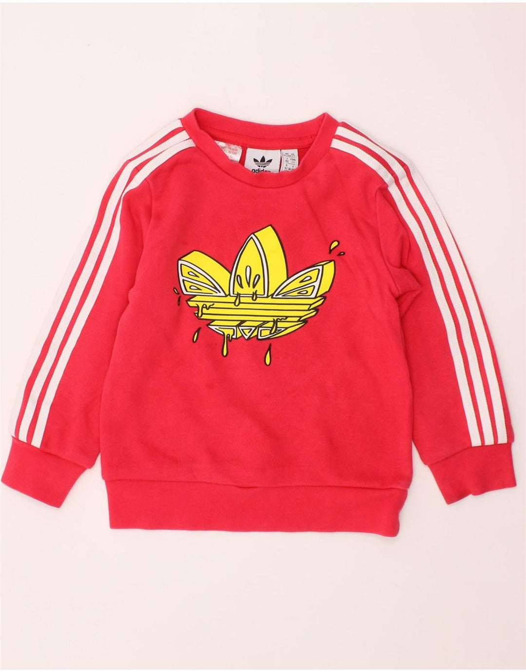 ADIDAS Sweat-shirt graphique pour bébé fille 18-24 mois en coton rose