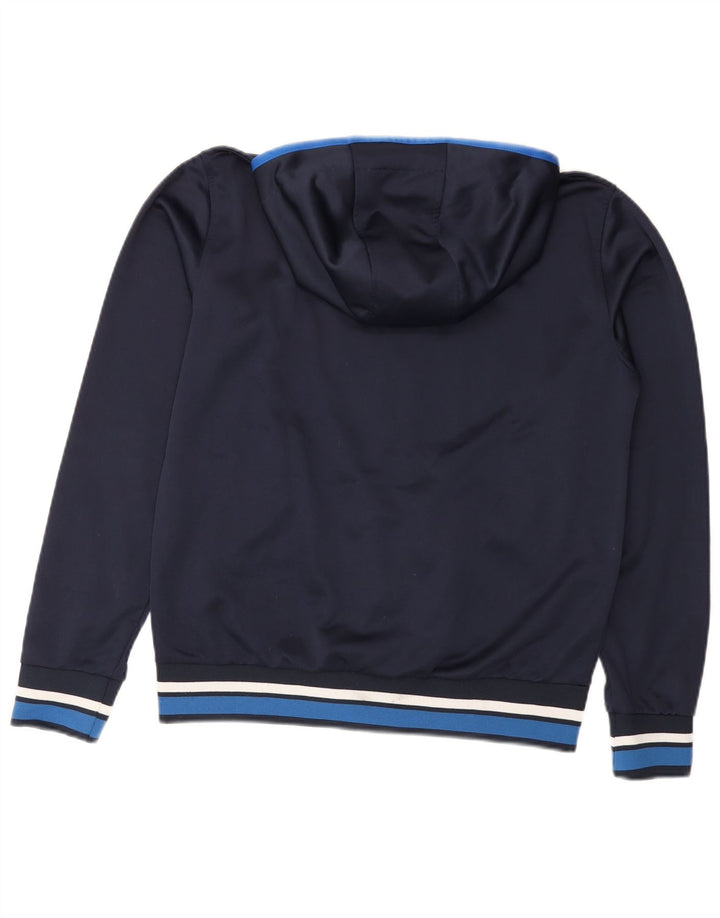 Asics Veste de survêtement à capuche pour homme Bleu marine moyen Colourblock