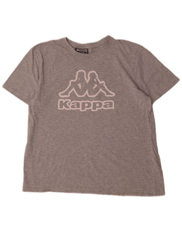Kappa T-Shirt Graphique Homme Top 2XL Gris Coton
