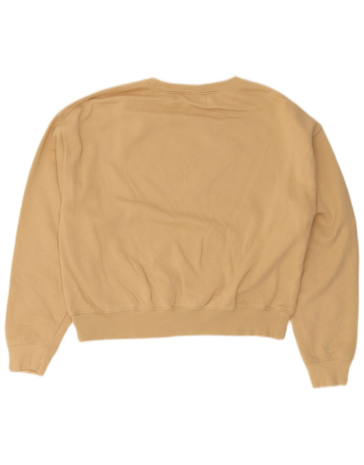 Pull & Bear Sweat-shirt surdimensionné pour femme UK 44 en coton beige moyen
