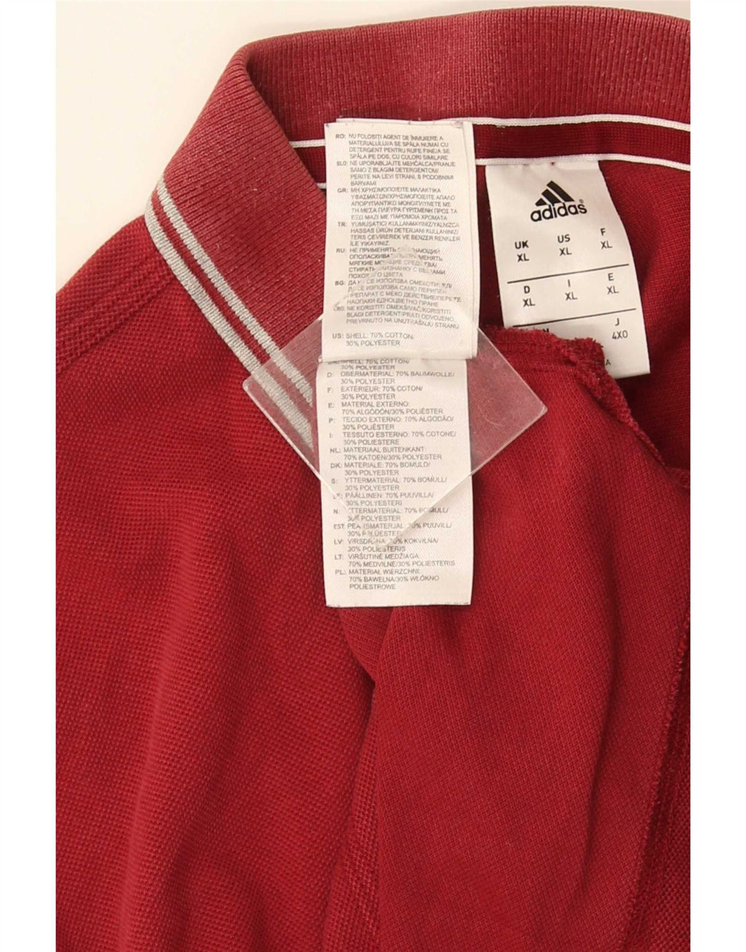 Adidas Polo Homme XL Rouge